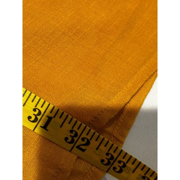 Naïf Womens sz M petite Boho Cottagecore Ruffled Dress MIDI Cowgirl mustard chic - Picture 7 of 7